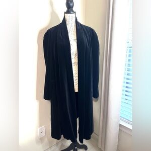 🍁PORTRAIT🍁JL de BALL VELVET. black Open coat women.Great condition.100%cotton.